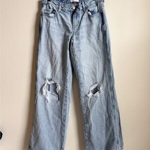 PacSun Light Blue Boyfriend Jeans with Distressed Details